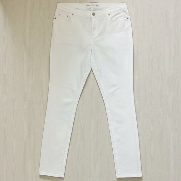 Michael Kors White Denim Skinny Jeans 10 Stretch Pants Classic Modern Chic - Picture 6 of 8